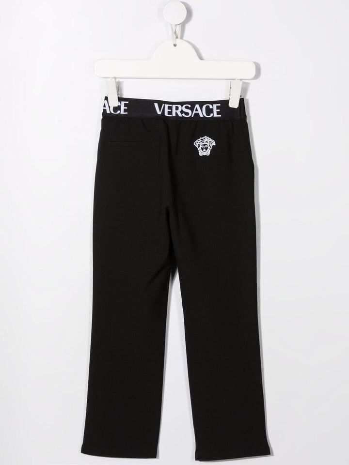Pantalone nero per bambina con logo