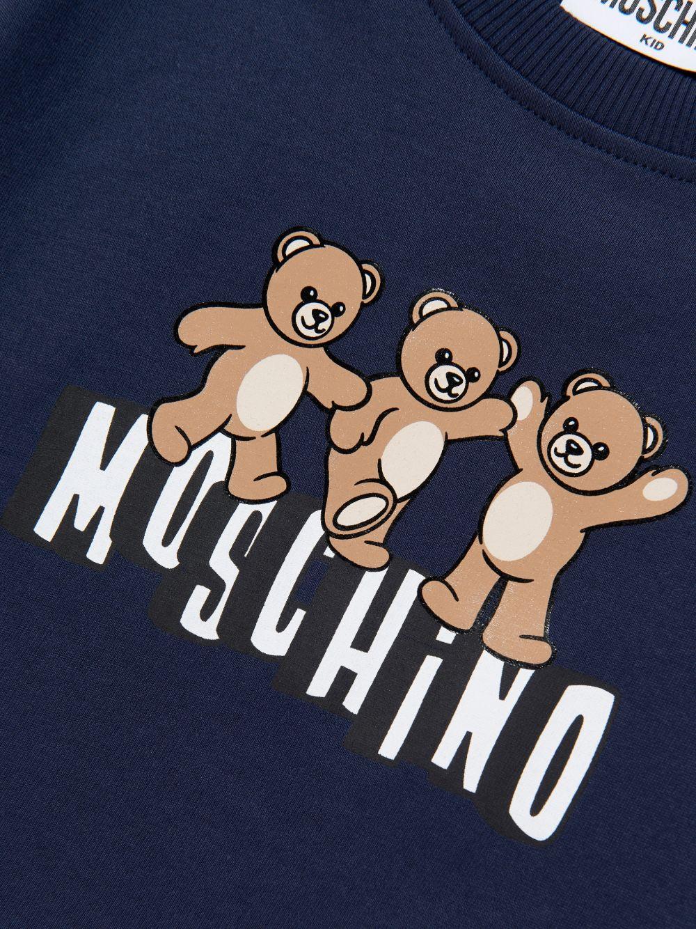 T-shirt blu navy per bambino HUM05PLAA23 40016 Moschino Kids 