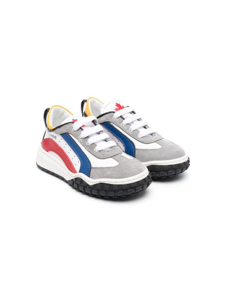Sneakers bianche per bambino in pelle