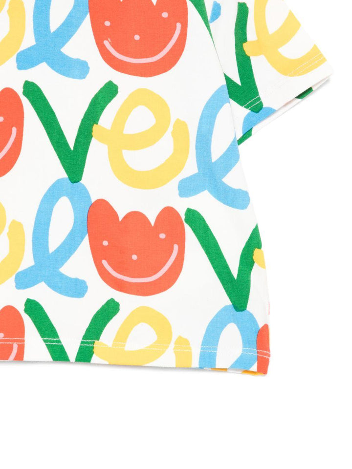 T-shirt bianca/multicolor per neonata TY8101Z3561 101MC Stella McCartney Kids 