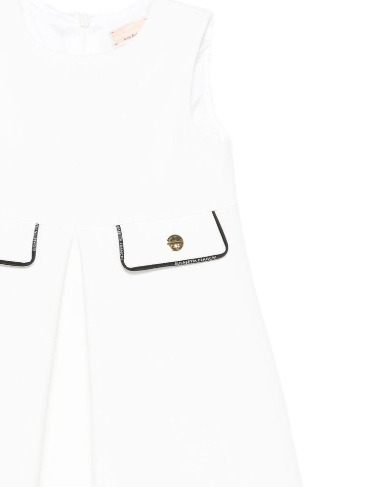 Abito bianco per bambina EGAB2230GA022 0100 Elisabetta Franchi Kids 