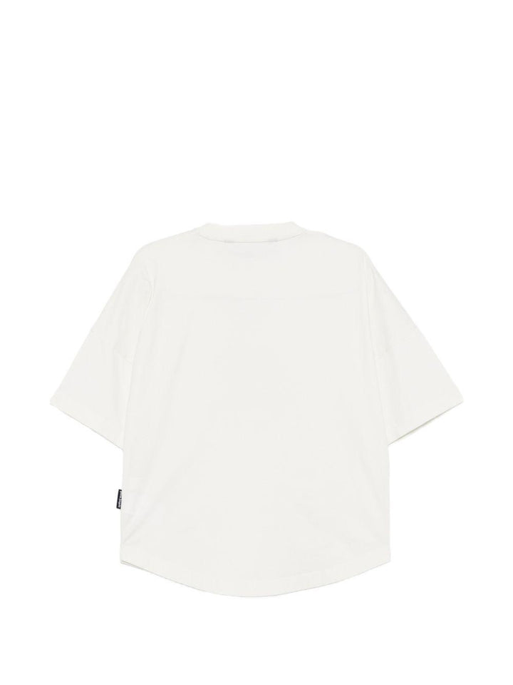 T-shirt bianca per bambino PMAA10BS26JER004 0360 Palm Angels 