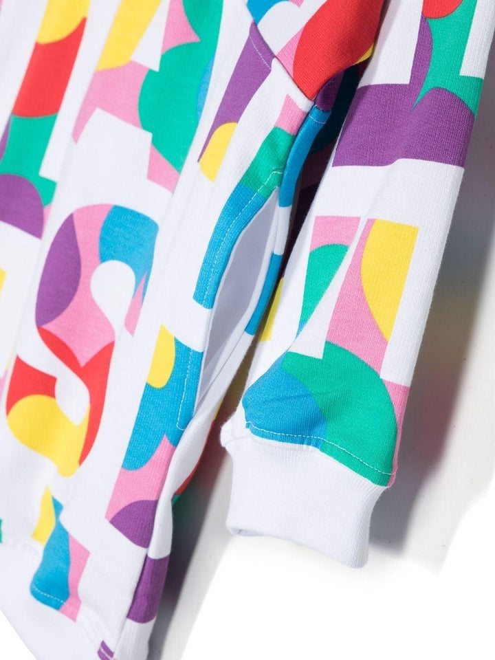 Abito bianco per bambina con logo
