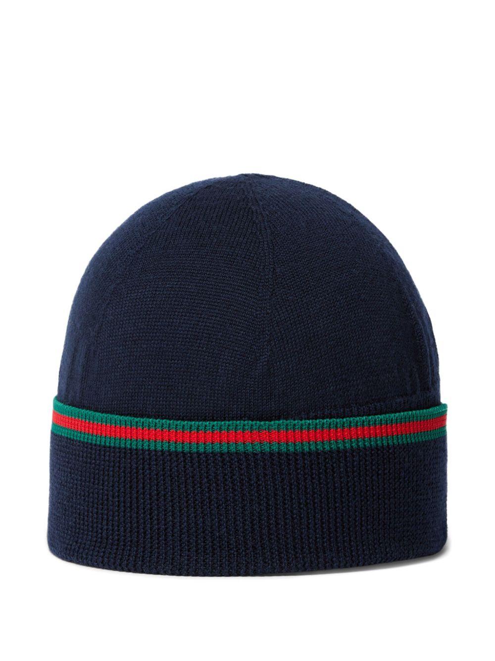 Cappello blu navy per neonato 8289153K206 4166 Gucci Kids 