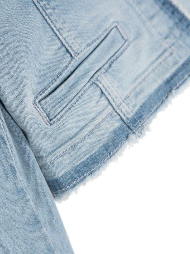 Giacca azzurra per bambina in denim