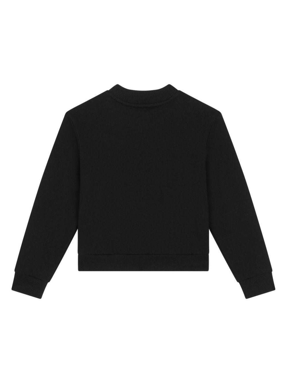 Black sweatshirt for boys with logo