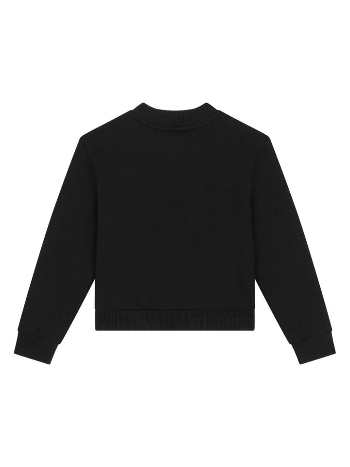 Black sweatshirt for boys with logo