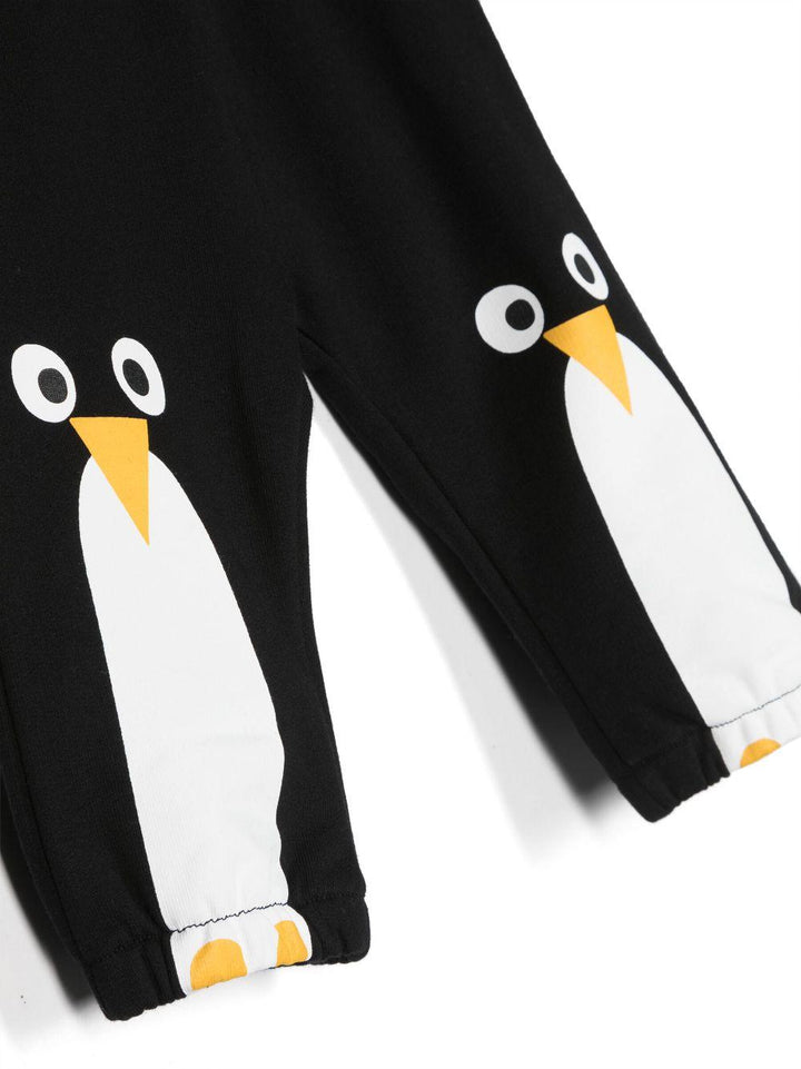 Pantalone nero per neonato con stampa