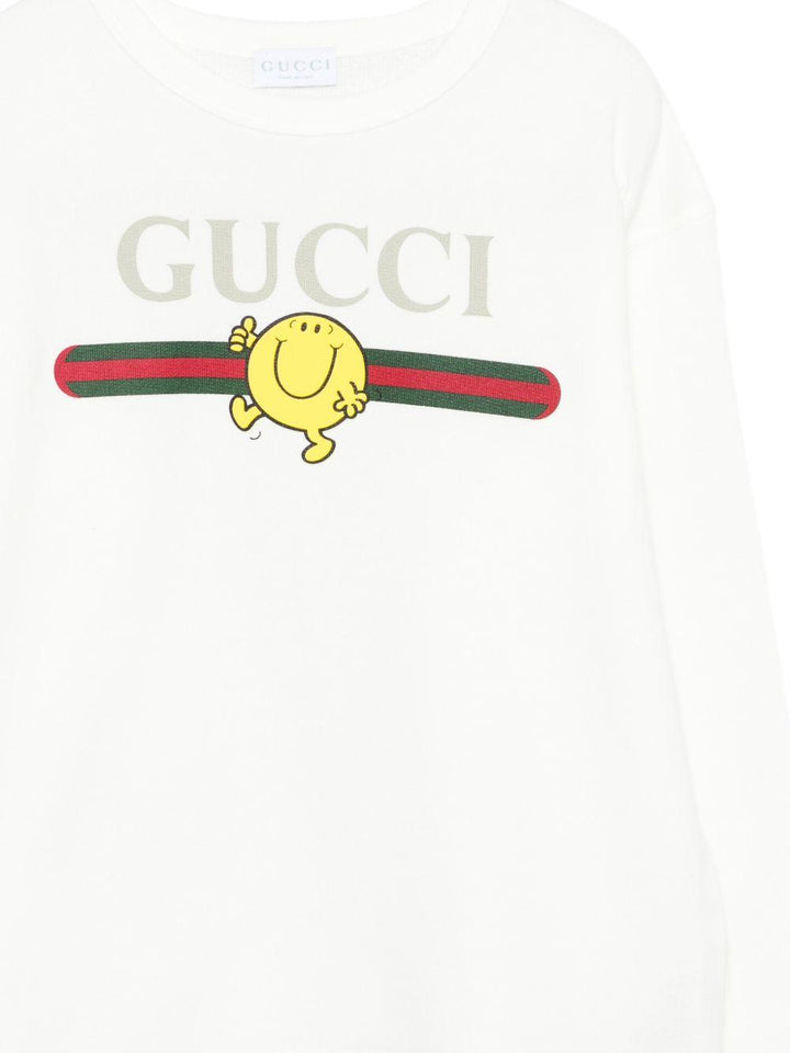 Felpa bianca per bambino 855825XJHPV 9214 Gucci Kids 