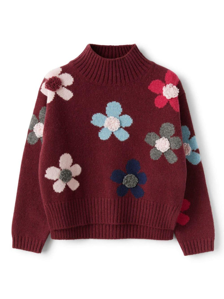 Burgundy sweater for girls