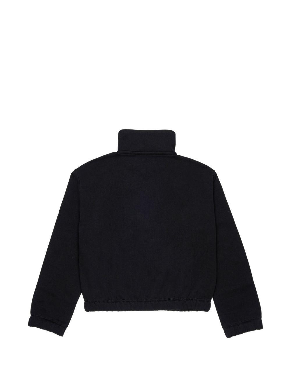 Felpa nera con zip per bambina J02916KYAZ3 K900 Diesel Kids 