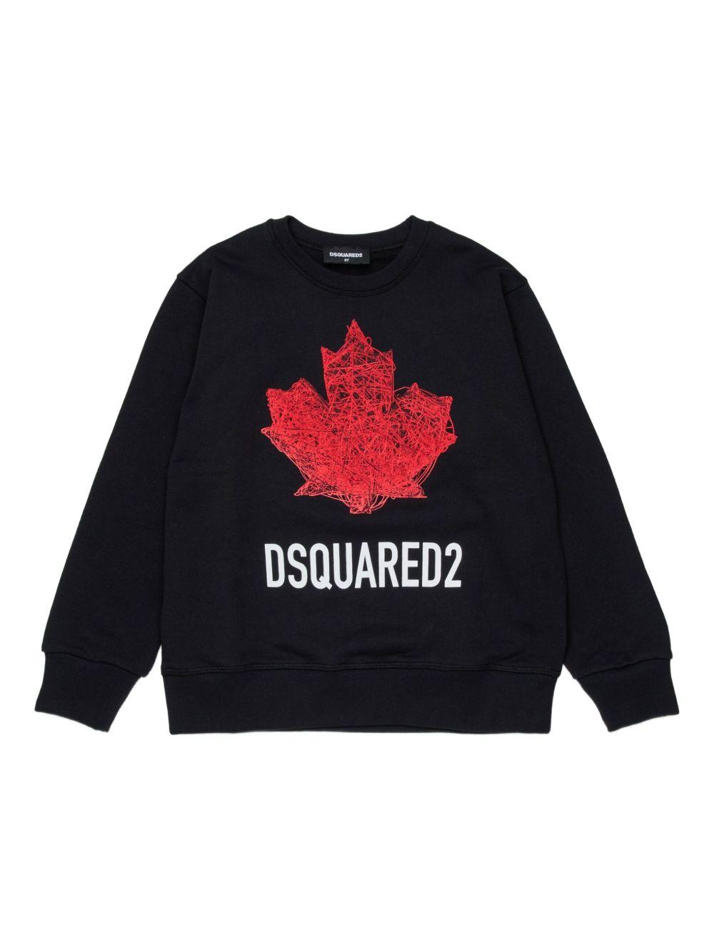 Felpa nera per bambino DQ3193D0AGW DQ900 Dsquared2 Kids 