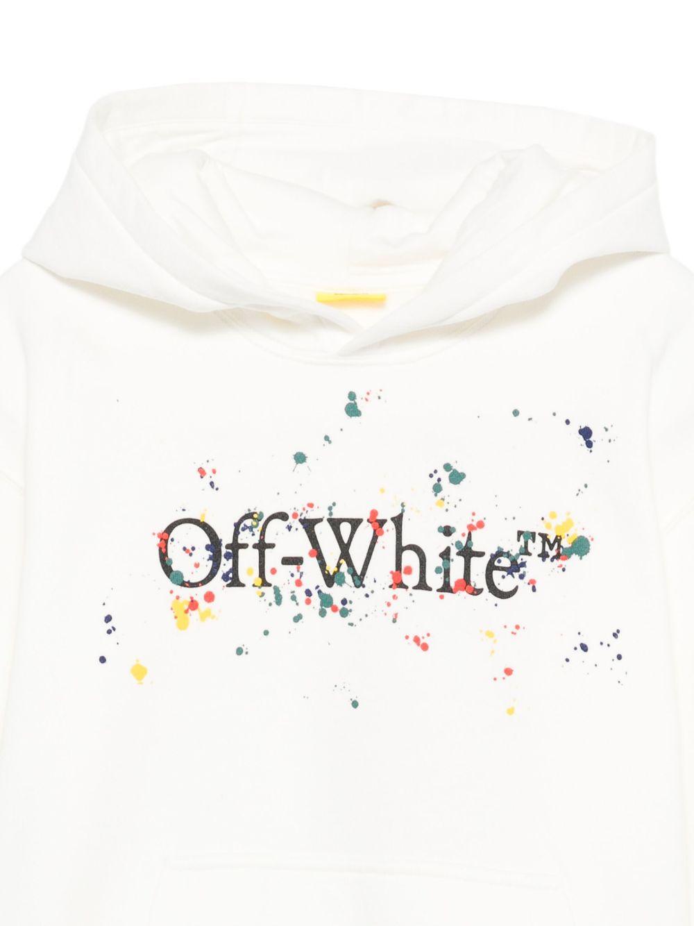 Felpa bianca per bambino OBBB001F25FLE002 0110 Off White Kids 