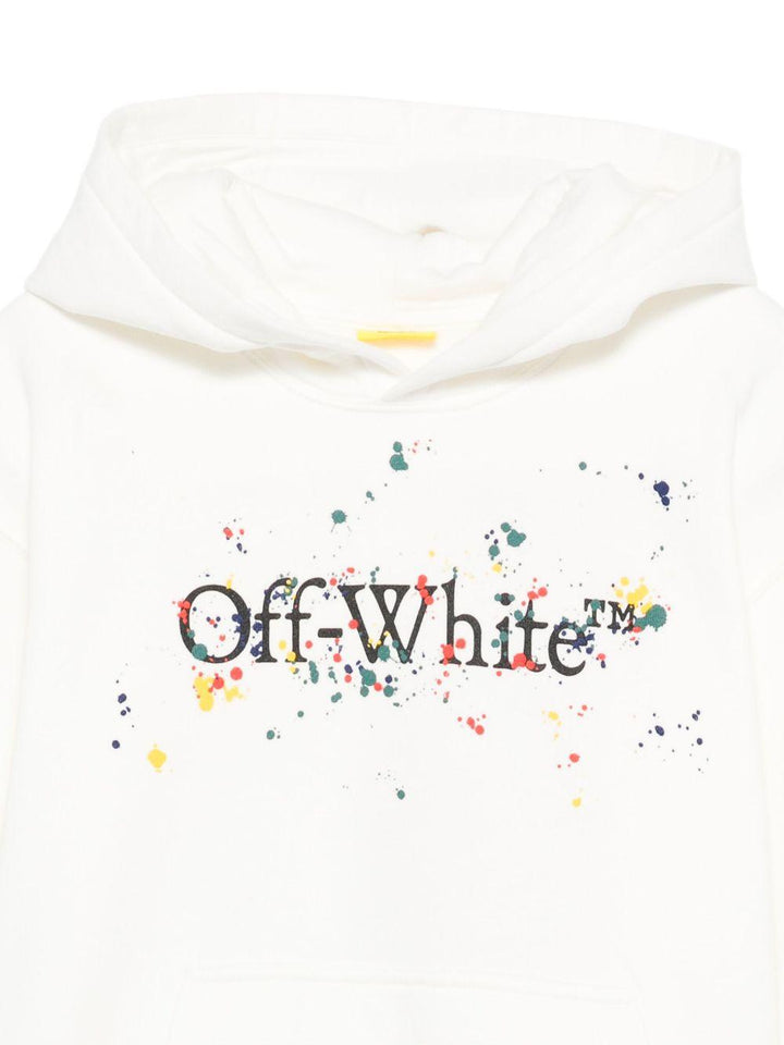 Felpa bianca per bambino OBBB001F25FLE002 0110 Off White Kids 