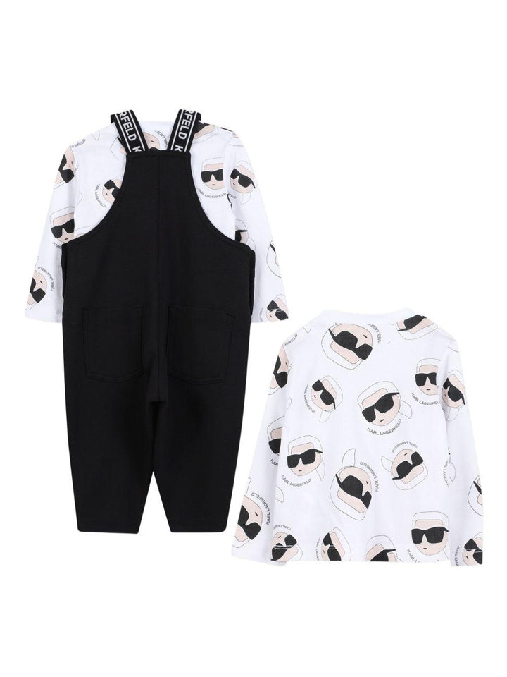 Completo nero/bianco per neonato Z30664 09B Karl Lagerfeld Kids 