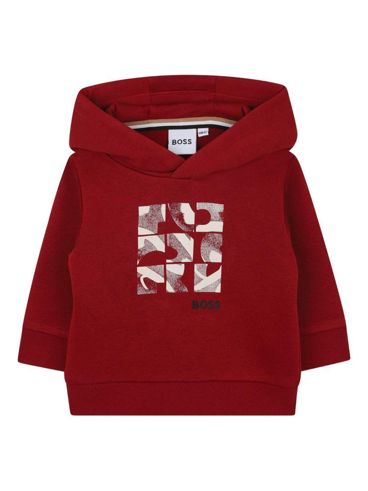 Felpa rosso scuro per neonato J52461 96D Boss Kids 