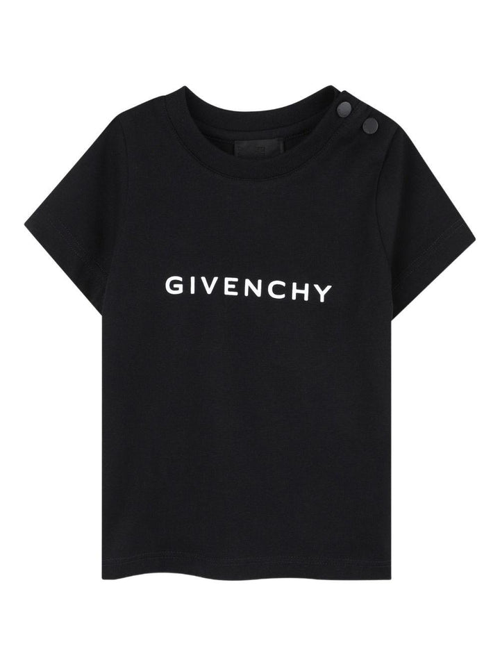 T-shirt nera per neonato H30887 09B Givenchy Kids 