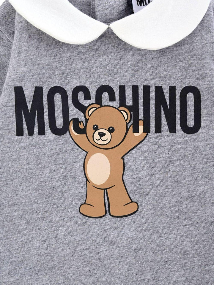 Tutina grigia per neonato MXY037LCA40 60901 Moschino Kids 