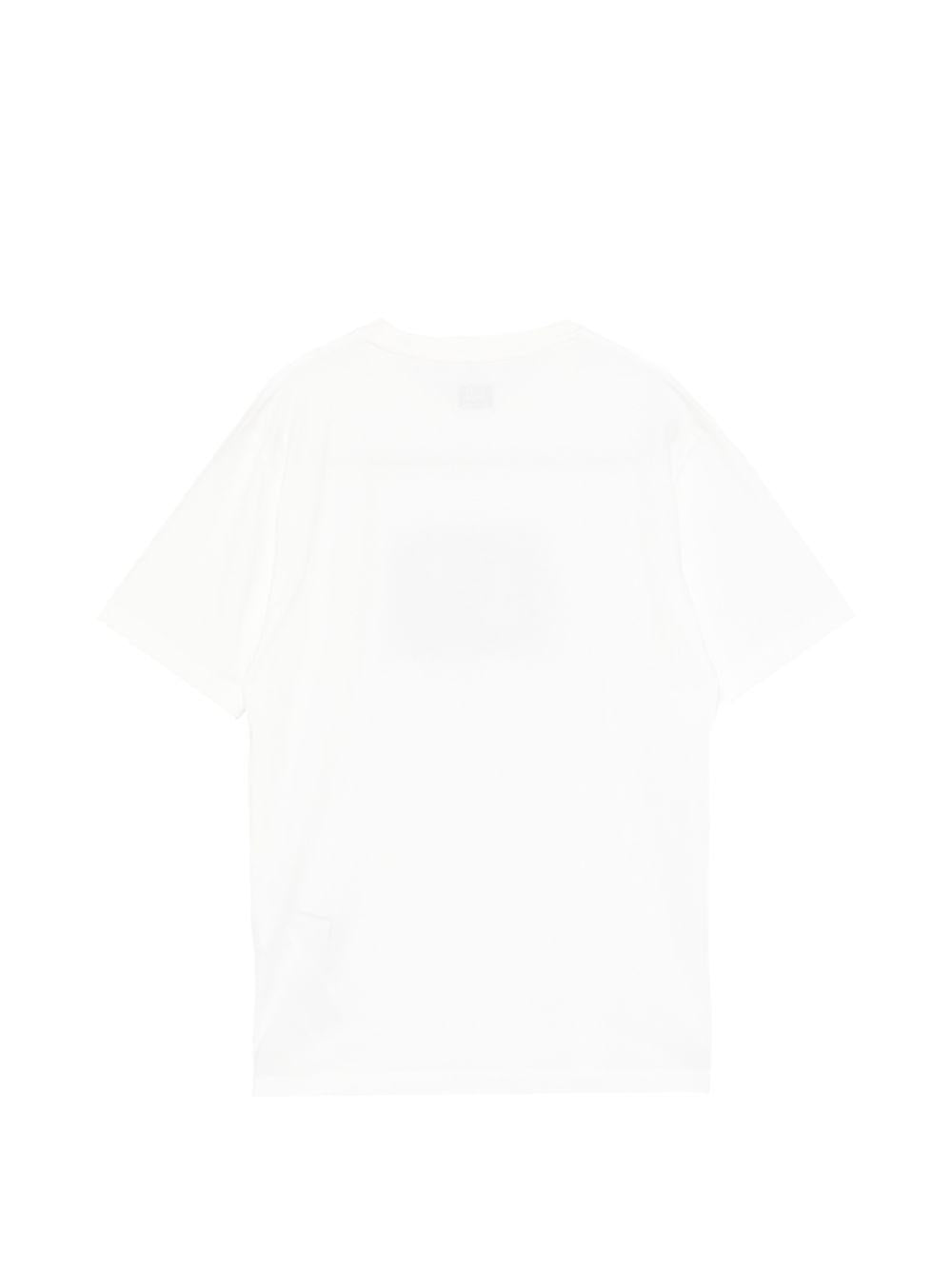 T-shirt bianco per bambino CMM00TLAA17 10135 C.P Company Kids 