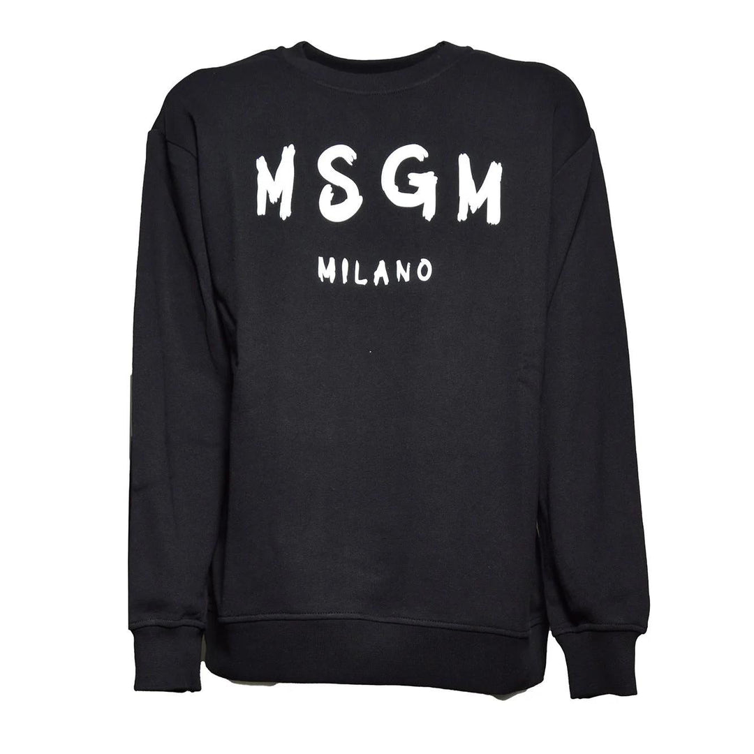 Felpa nera per bambino S6MSJUSW007 110 Msgm Kids 