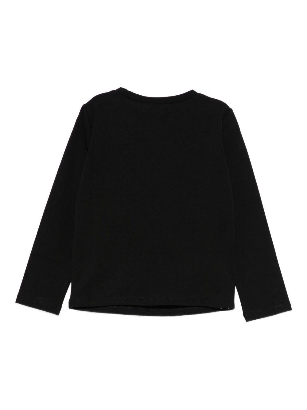 T-shirt nero per bambina 252GB2070 00006 Twin Set 