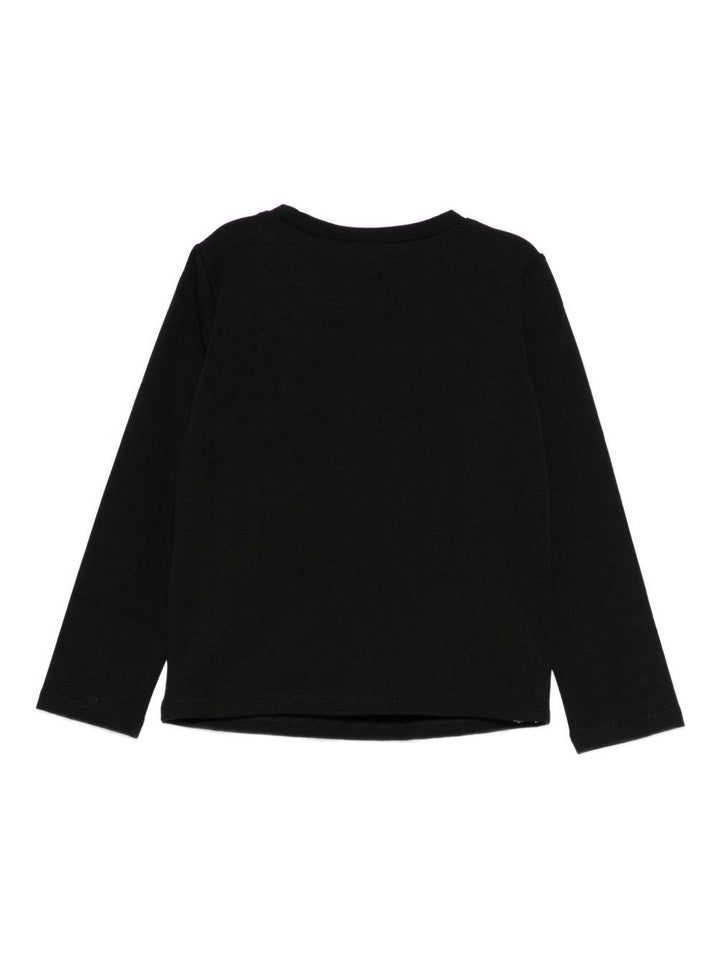 T-shirt nero per bambina 252GB2070 00006 Twin Set 