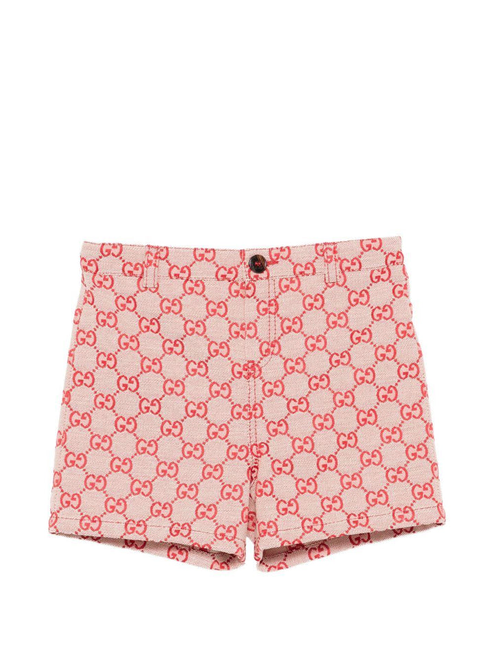 Bermuda rosso/beige per neonato 853864XWA7F 9369 Gucci Kids 