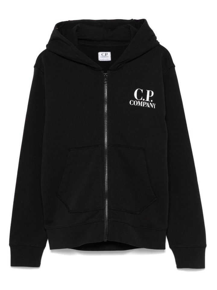 Black sweatshirt for boys with logo