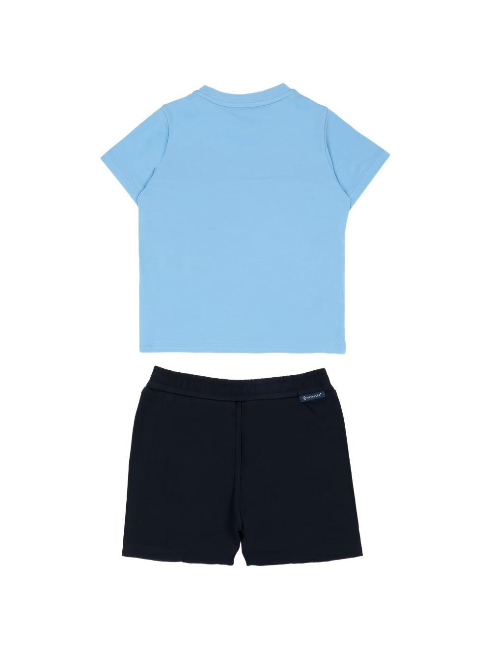 Completo azzurro/blu per neonato 9518M0000989AUM F77 Moncler Kids 