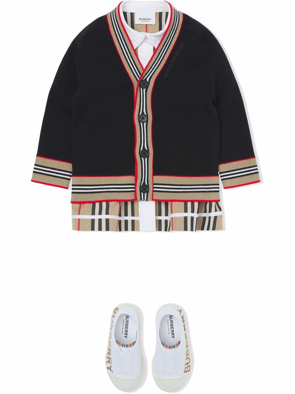 Cardigan nero per neonata 8047616 A1189 Burberry Kids 