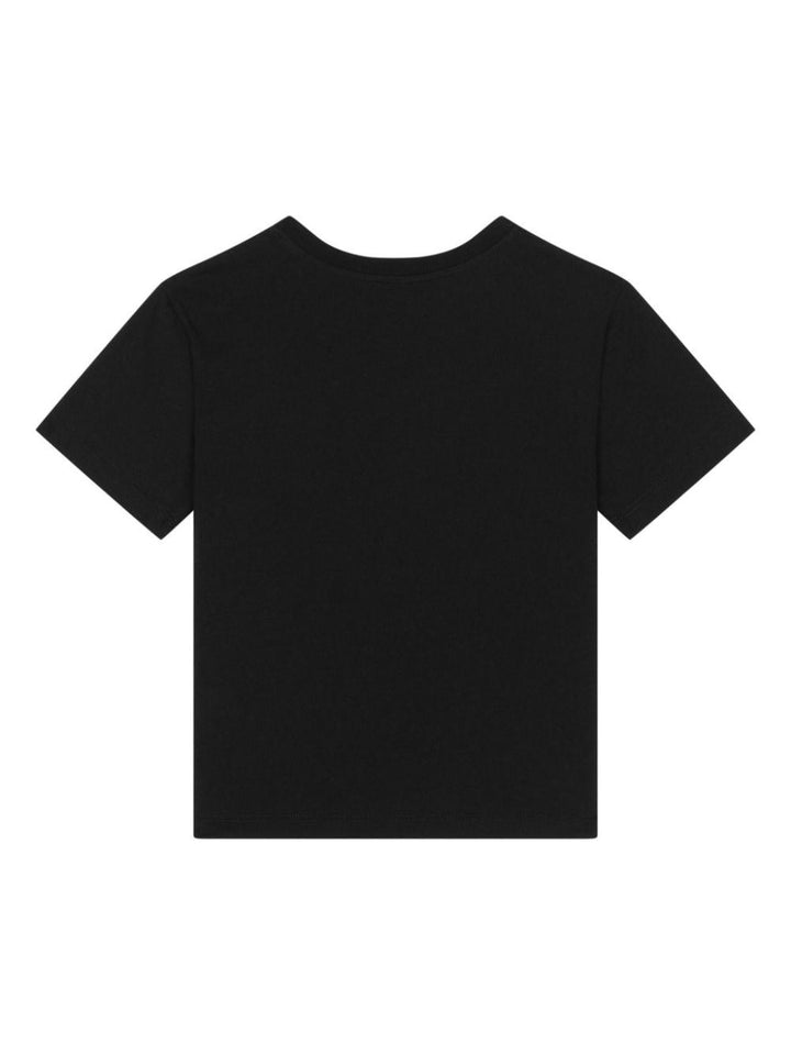 Black t-shirt for boys with logo