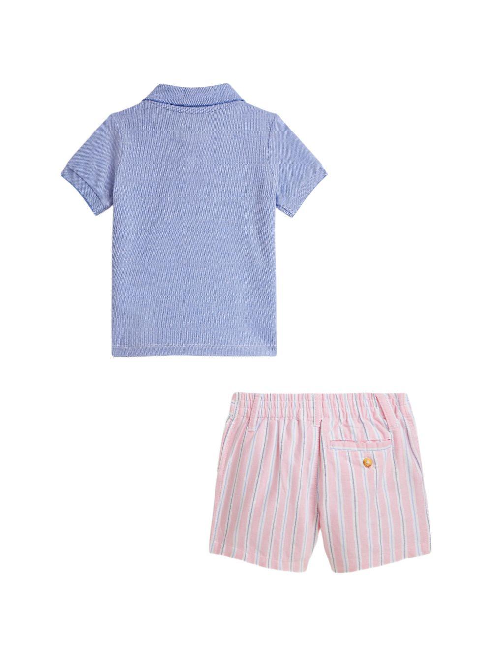 Tutina blu/rosa per neonato 320B14072 001 Ralph Lauren Kids 