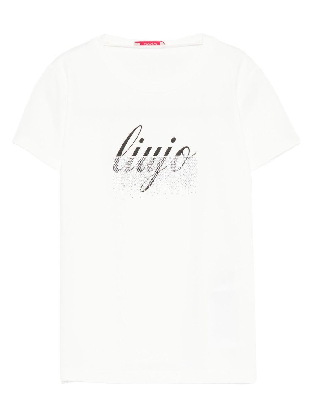 T-shirt bianca per bambina GF5010J0088 10602 Liu Jo 