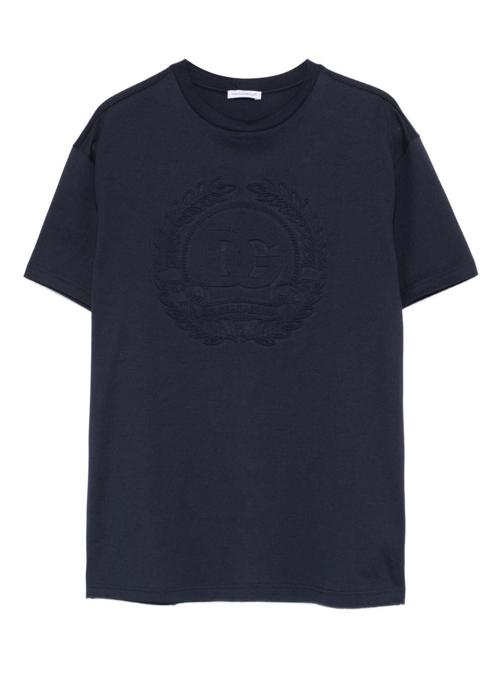 T-shirt blu per bambino L4JTHVG7PGZ B3895 Dolce & Gabbana Kids 