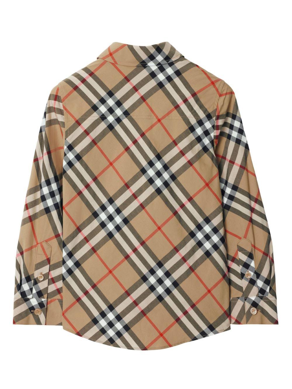 Camicia beige sabbia per bambino 8088966 B9368 Burberry Kids 