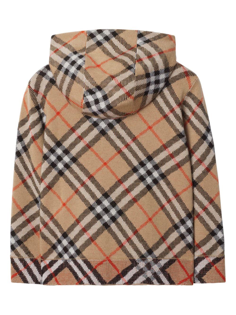 Cardigan marrone per bambina 8104314 B9368 Burberry Kids 