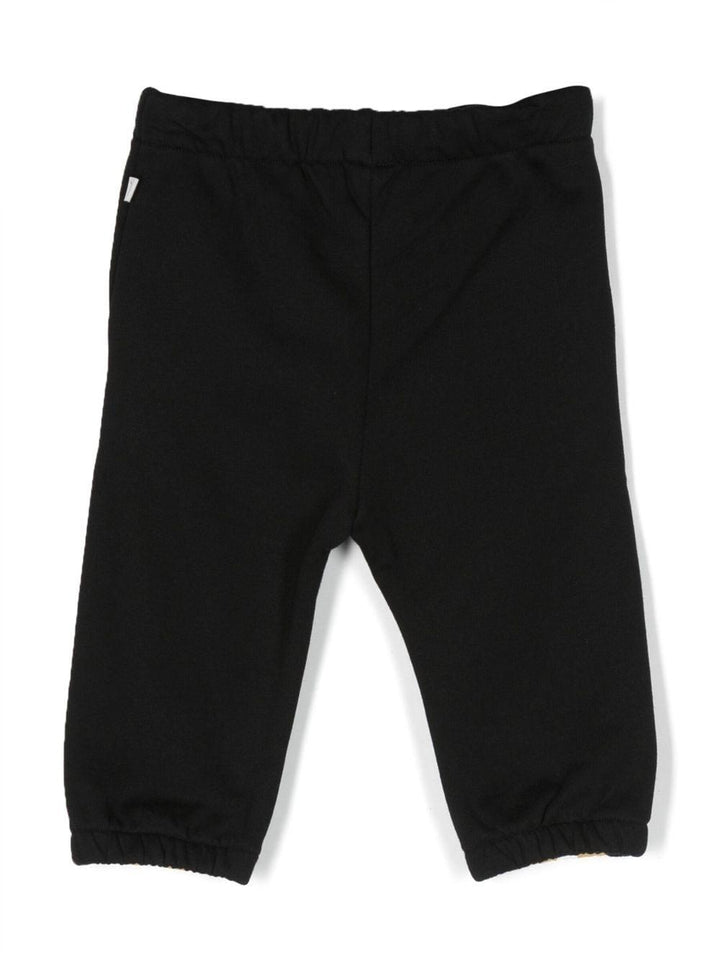 Pantalone nero per neonato con stampa