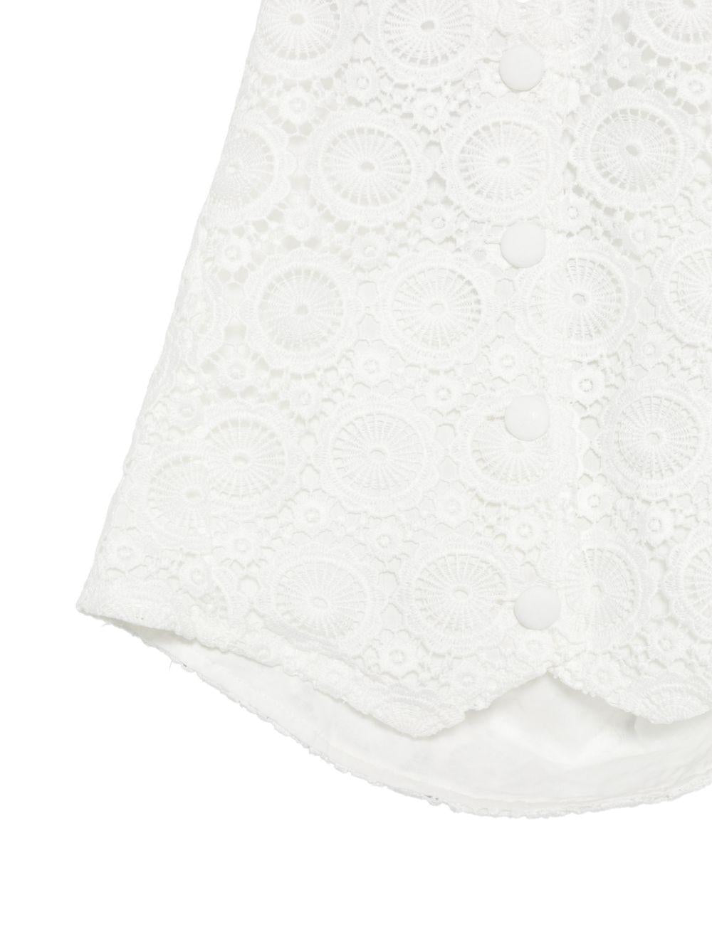 Top/gilet bianco per bambina 261GJ2Q20 00526 Twin Set 