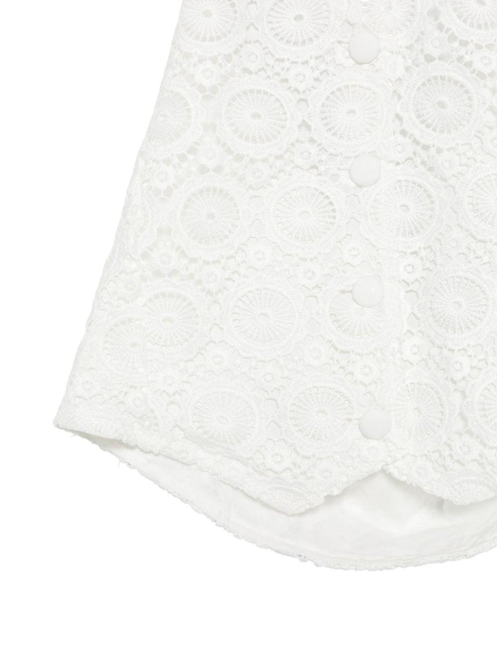Top/gilet bianco per bambina 261GJ2Q20 00526 Twin Set 