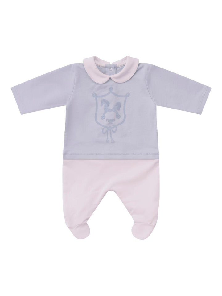 Tutina azzurra/bianca per neonato BUK1608RA F19J4 Fendi Kids 