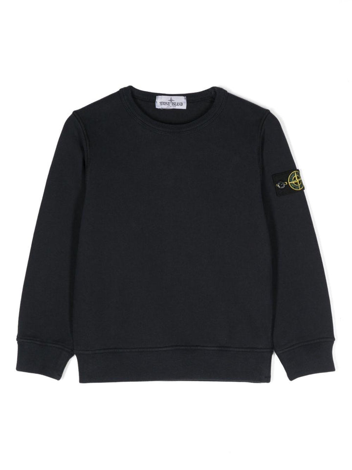Felpa per bambino in cotone blu navy