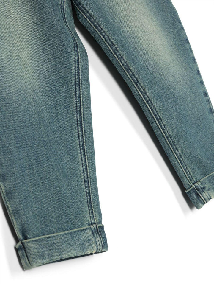 Jeans blu per bambina in denim