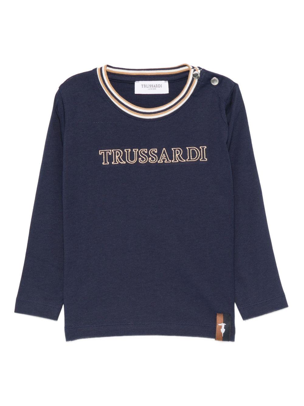 T-shirt blu navy per neonato TIA25071TS PEA Trussardi Kids 