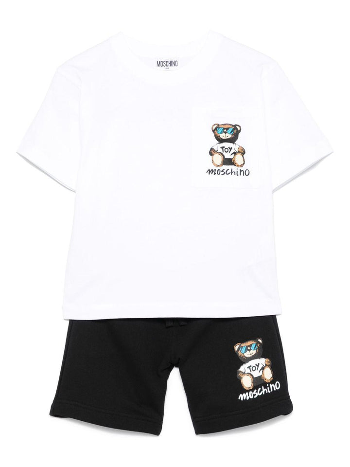 Completo sportivo bianco/nero per bambino