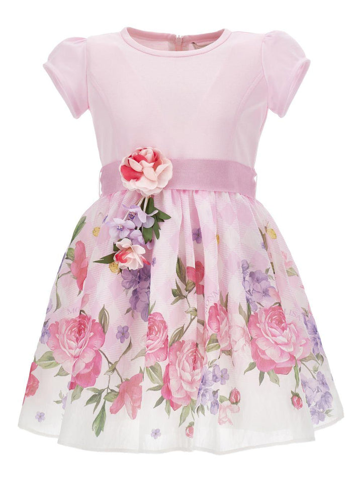 Abito rosa/multicolor per bambina 11G9097622 0090 Monnalisa Kids 