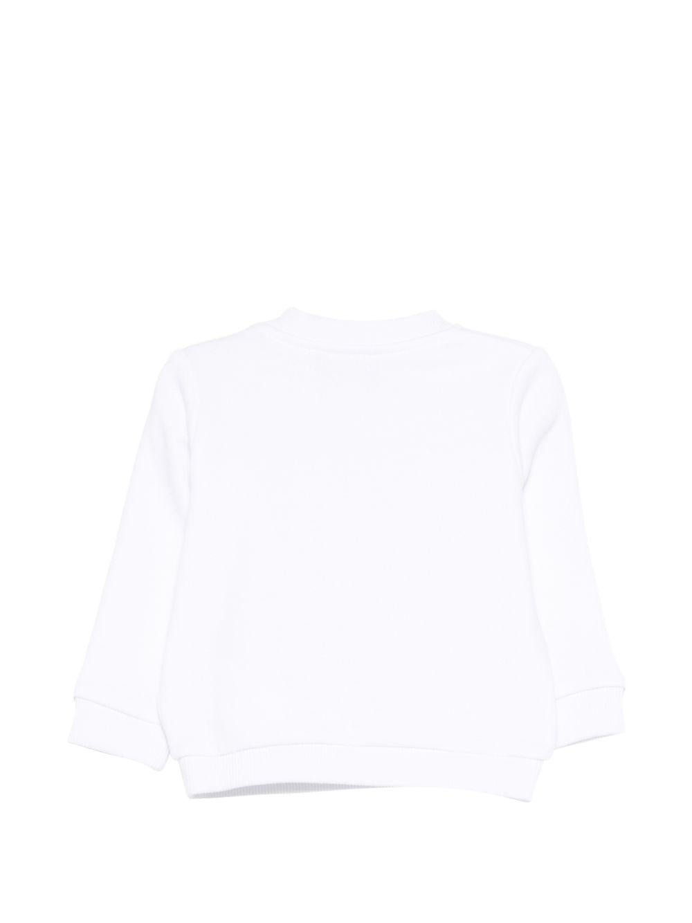 Felpa bianca per neonato MTF060LCA89 10101 Moschino Kids 