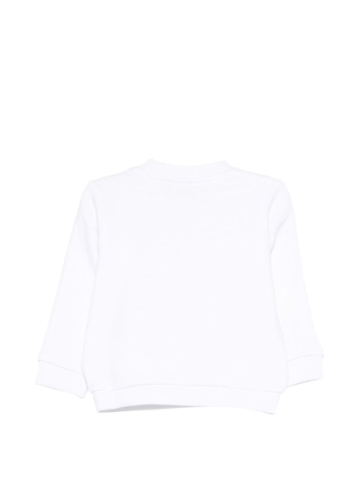 Felpa bianca per neonato MTF060LCA89 10101 Moschino Kids 