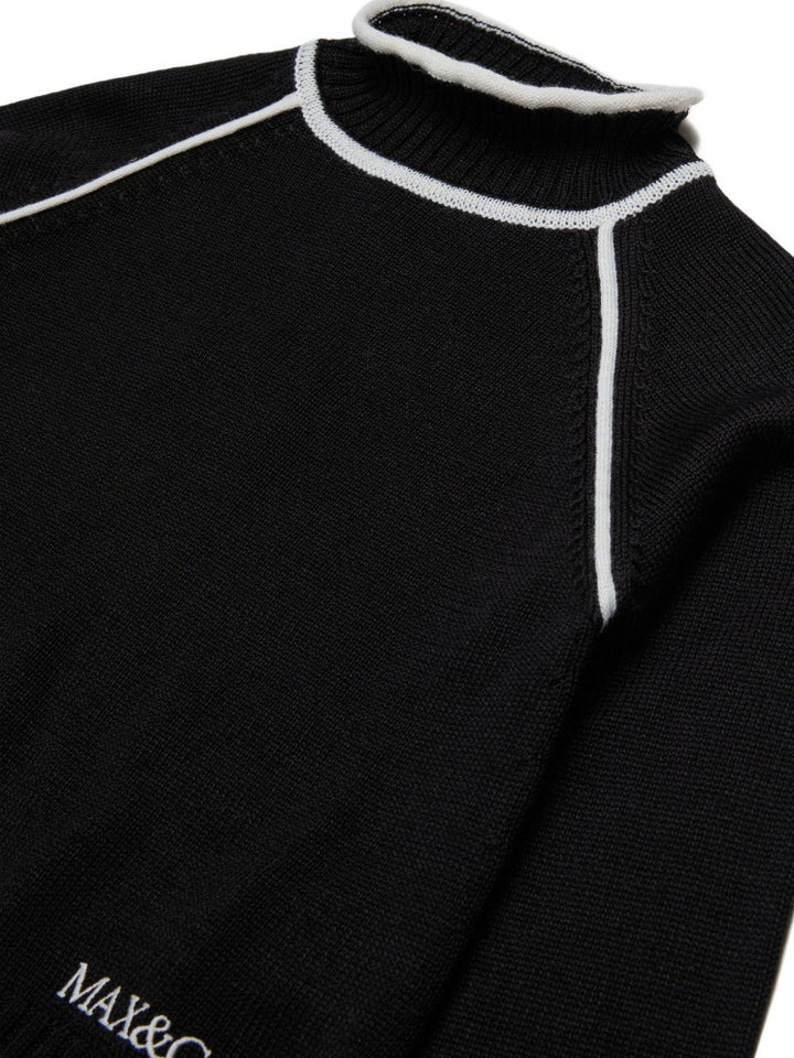 Maglia nera per bambina MX0405MX02G MX900 Max&co Kids 