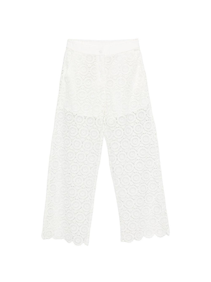 Pantalone bianco per bambina 261GJ2Q21 00526 Twin Set 