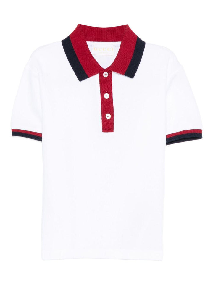 Polo bianco per bambino 832309XJHAN 9250 Gucci Kids 